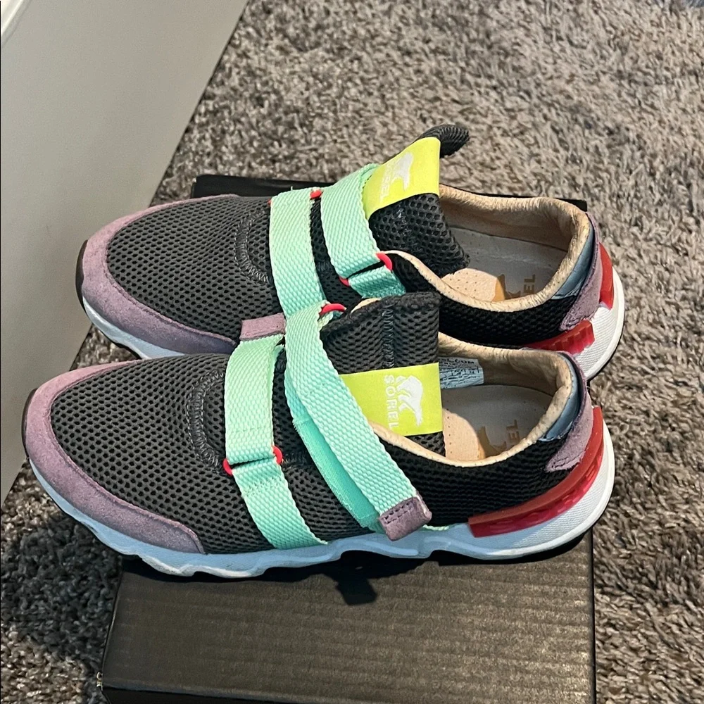 Sorel Women's Sneakers in Gray, Mint, and Purple - Picture 13 of 15